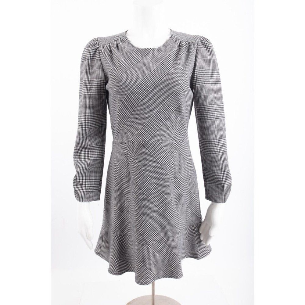 Dra Los Angeles Womans Dress Size M Black White Gordon Plaid Lydia A-line NWT
